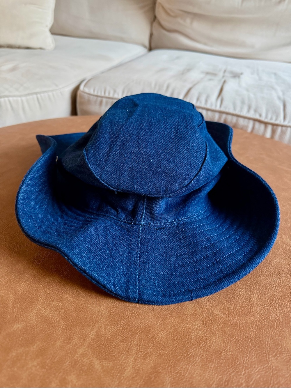 NWOT Designer Inspired Luxury Bucket Adventure Hat Washed Denim - Picture 4 of 6